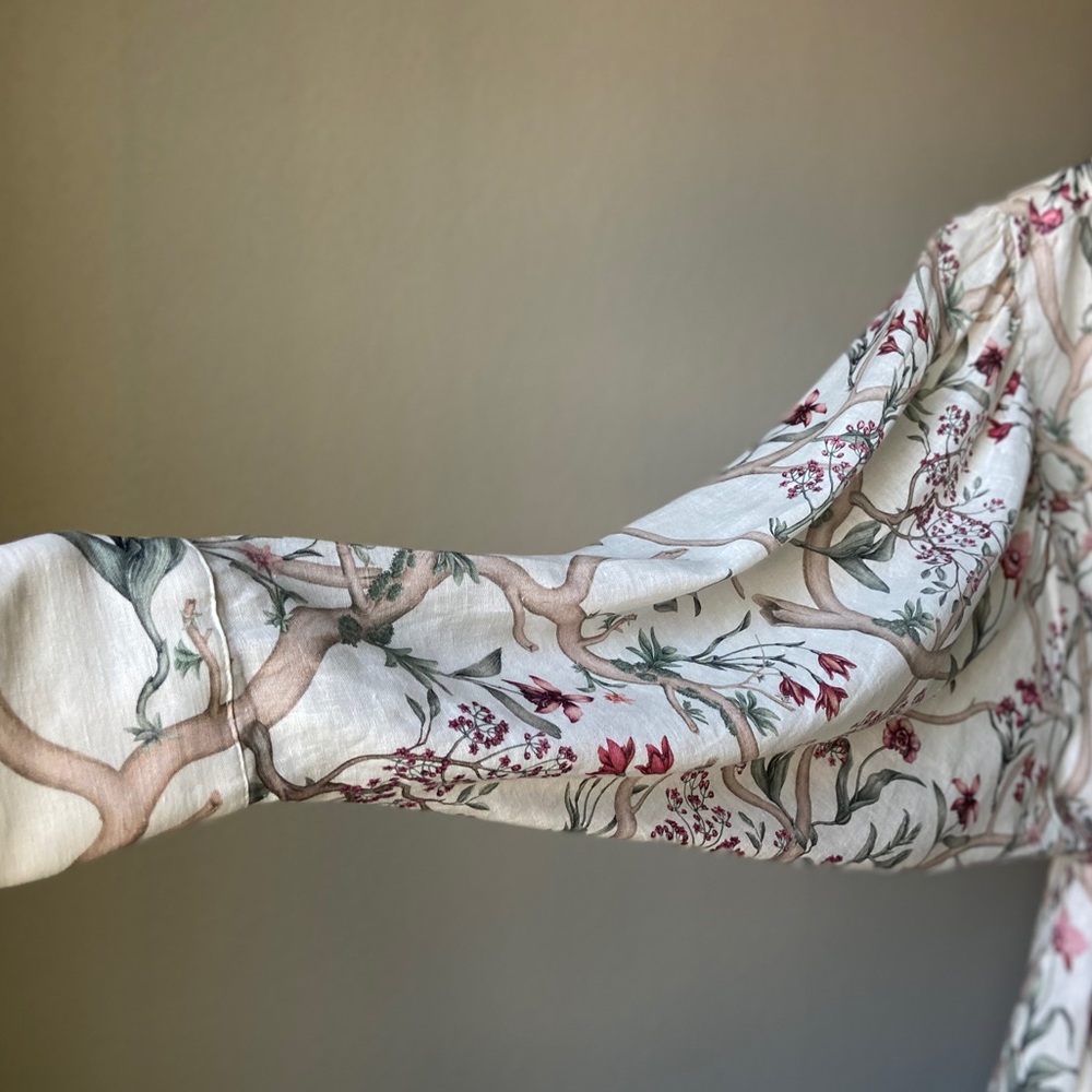 ❌SOLD❌ JOHANNA ORTIZ Gorgeous Orchids Linen Dress - Picture 8 of 14